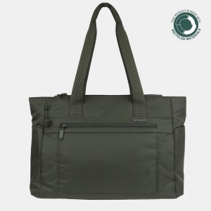 Dark Green Women's Hedgren Achiever Tote Bags | BWT4335RH